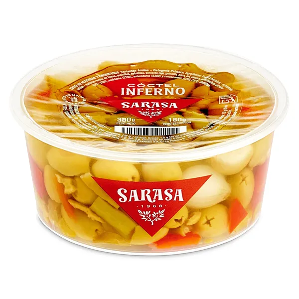 Cóctel de encurtidos inferno Sarasa 180 g 2