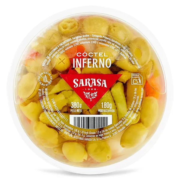 Cóctel de encurtidos inferno Sarasa 180 g 3