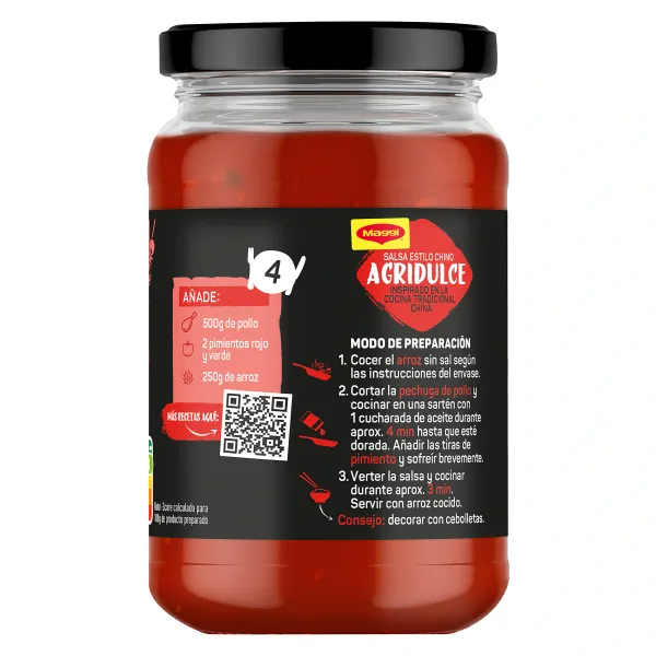 Salsa agridulce Maggi frasco 355 g 4