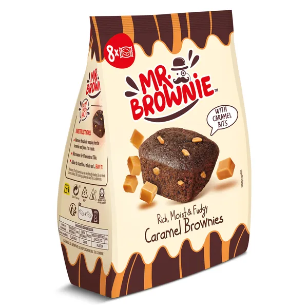 Brownies con pepitas de caramelo Mr.brownie bolsa 200 g