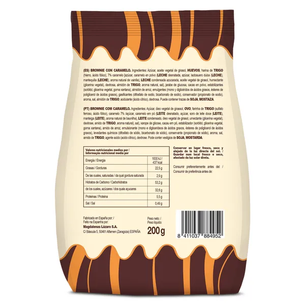Brownies con pepitas de caramelo Mr.brownie bolsa 200 g 3