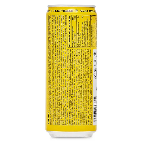 Refresco de jengibre y limón Vitaclub lata 33 cl 2