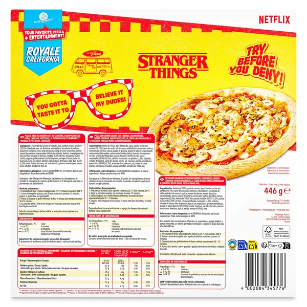Pizza Stranger Things royale California 446 g 3