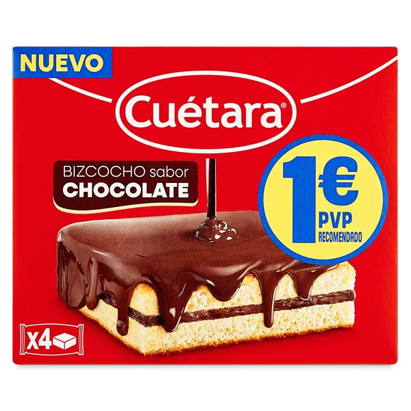 Bizcocho sabor chocolate Cuétara caja 112 g 2