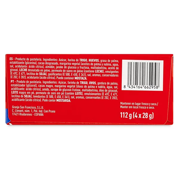 Bizcocho sabor chocolate Cuétara caja 112 g 3