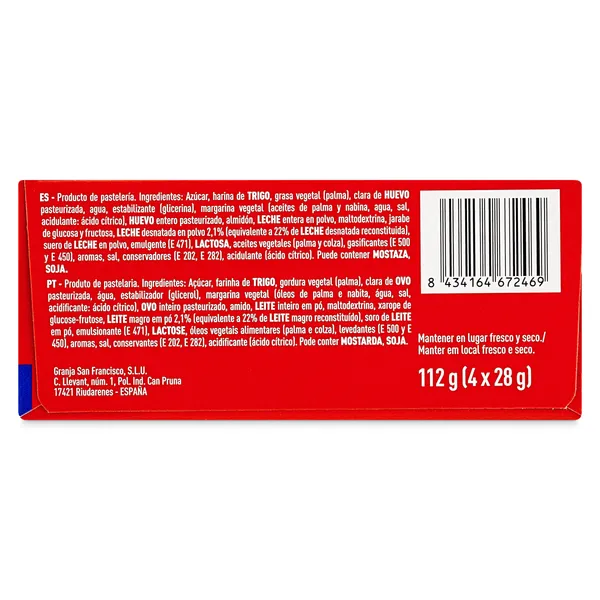 Bizcocho sabor chocolate blanco Cuétara caja 112 g 3