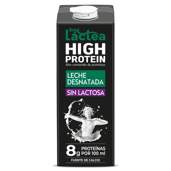 Leche desnatada sin lactosa alta en proteínas Dia Láctea 1 L 2