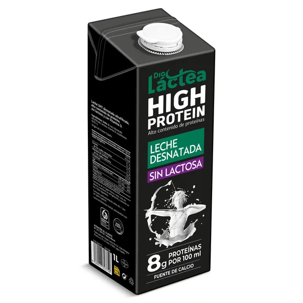Leche desnatada sin lactosa alta en proteínas Dia Láctea 1 L 3