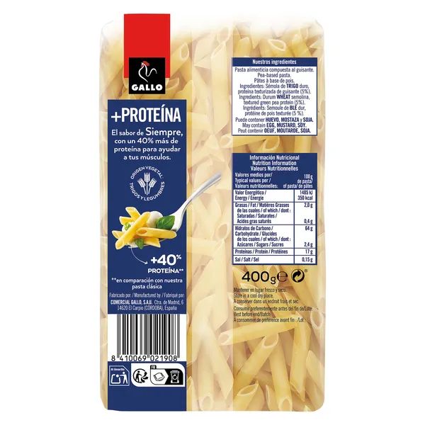 Plumas proteína Gallo bolsa 400 g 3