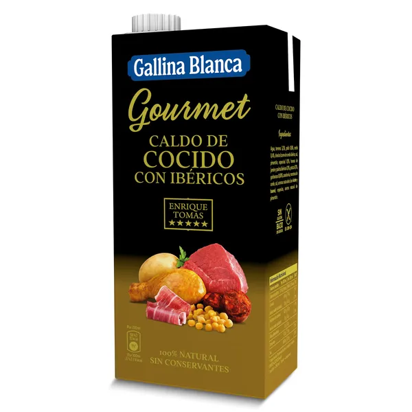 Caldo gourmet de cocido Gallina Blanca brik 1 L