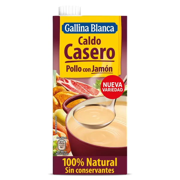 Caldo de pollo con jamón Gallina Blanca 1 L