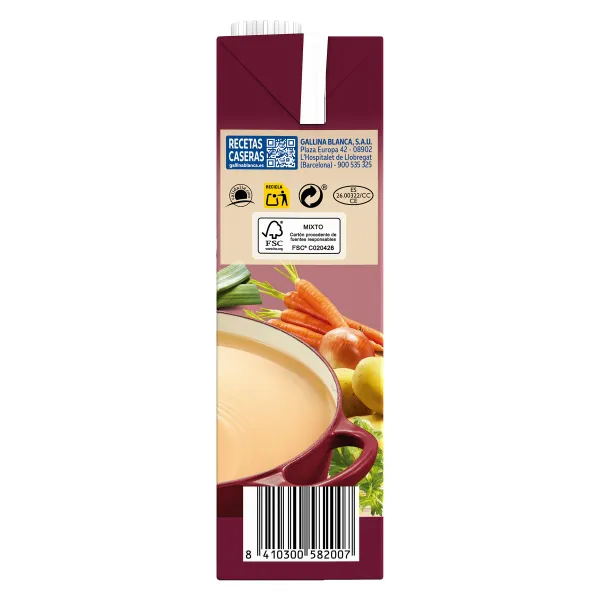 Caldo de pollo con jamón Gallina Blanca 1 L 2