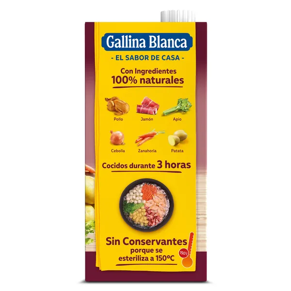 Caldo de pollo con jamón Gallina Blanca 1 L 4