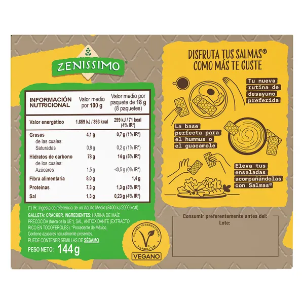 Salmas clásicas Zenissimo 144 g 3