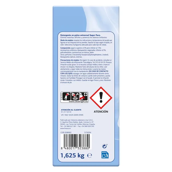 Detergente en polvo Dia Super Paco 25 lavados 5
