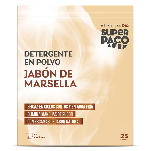 Detergente en polvo marsella Dia Super Paco 25 lavados 2