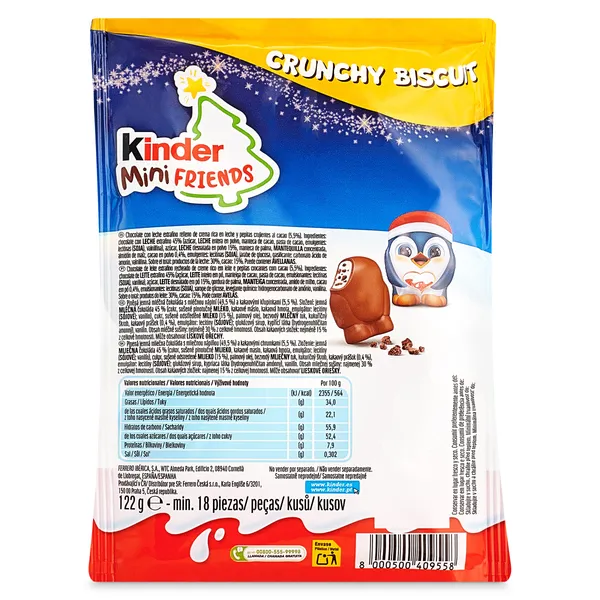 Mini chocolatinas happy friends Kinder bolsa 122 g 2