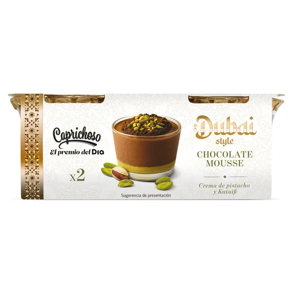 Mousse de chocolate con pistacho estilo Dubai Dia Caprichoso 2 x 70 g 3