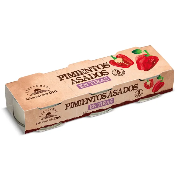 Pimientos asados en tiras Dia Vegecampo 3 x 60 g 4