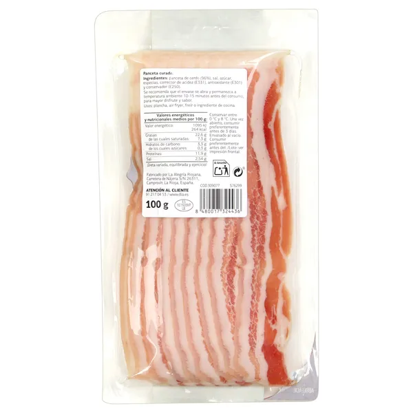 Panceta curada Dia Nuestra Alacena 100 g 3
