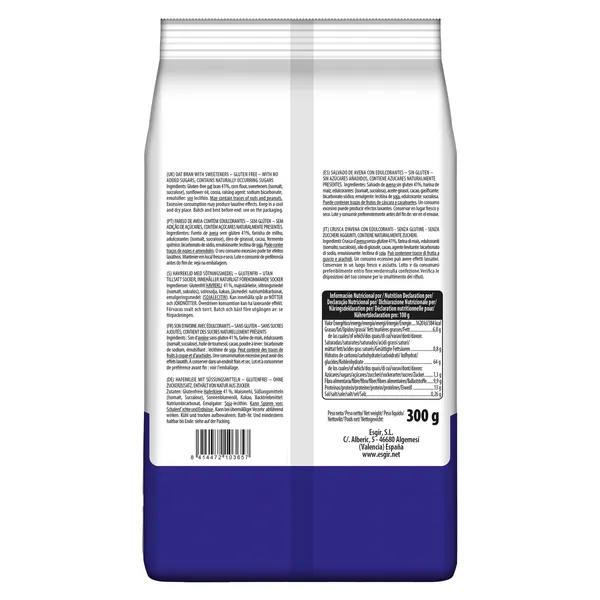 Salvado de avena sin gluten Esgir bolsa 300 g 3