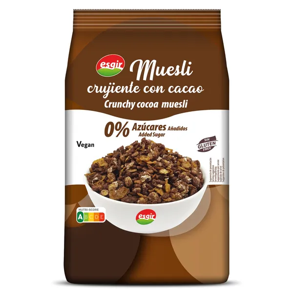 Muesli crujiente con cacao sin gluten Esgir 300 g 2