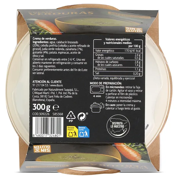 Crema de verduras Dia Al punto 300 g 4
