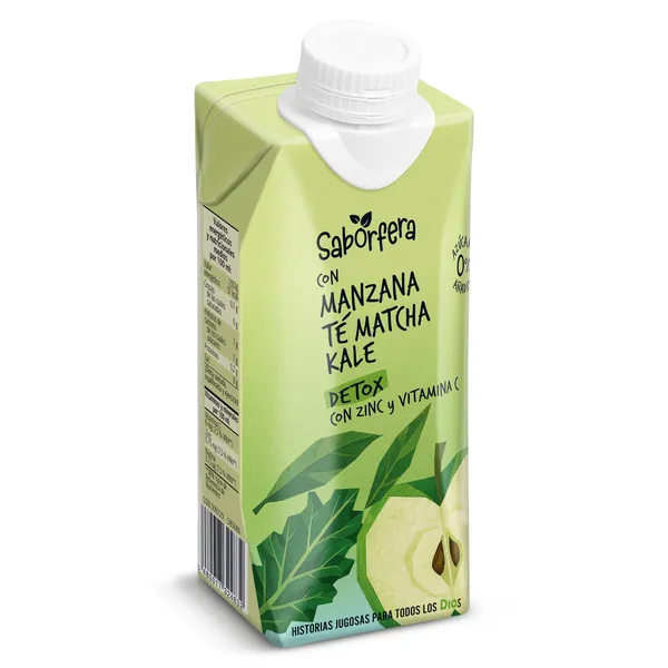 Bebida de zumo con té matcha detox Dia Saborfera 330 ml 3
