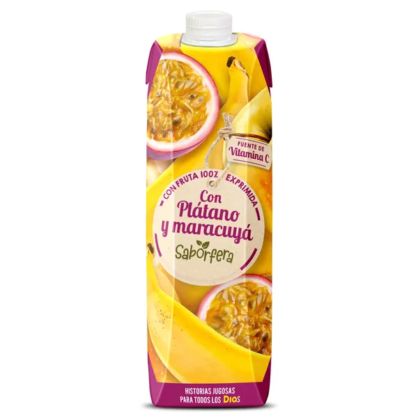 Zumo de plátano y maracuyá Dia Saborfera 1 L 2