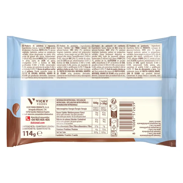 Cuadrados de cacao relleno sabor trufa Dulcesol 114 g 3