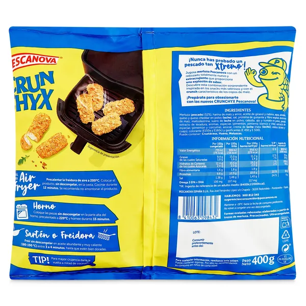 Merluza rebozada crunchyx Pescanova 400 g 3