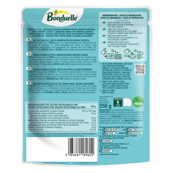 Lunch bowl estilo oriental Bonduelle 250 g 2