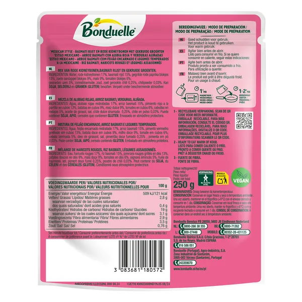 Lunch bowl estilo mexicano Bonduelle 250 g 2