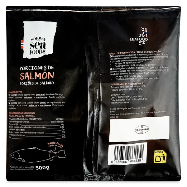 Salmón en porciones Norway seafood bolsa 500 g 2