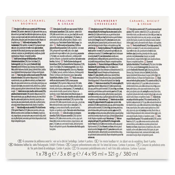 Helado original collection mini cups 4 unidades Haagen Dazs caja 326 g 3