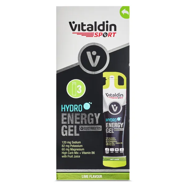 Gel energético electrolitos sabor lima Vitaldin caja 3 x 55 ml 2