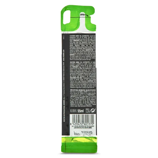 Gel energético electrolitos sabor lima Vitaldin caja 3 x 55 ml 5