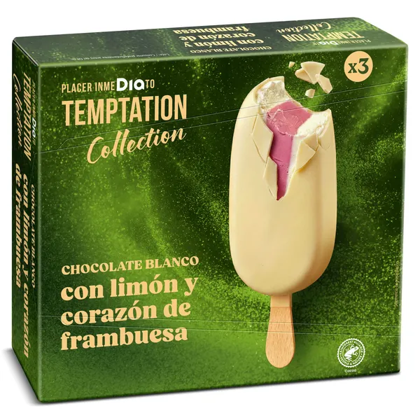 Helado bombón limón y frambuesa Dia Temptation 3 x 67 g 3