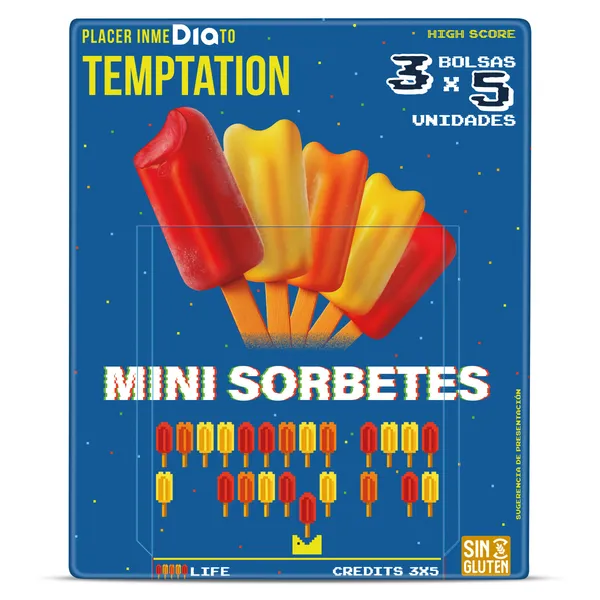 Mini sorbetes Dia Temptation 5 x 75 g 2