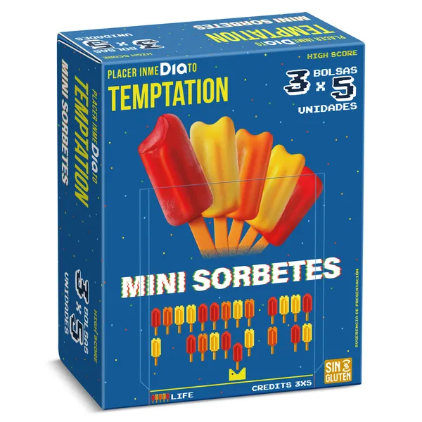 Mini sorbetes Dia Temptation 5 x 75 g 3