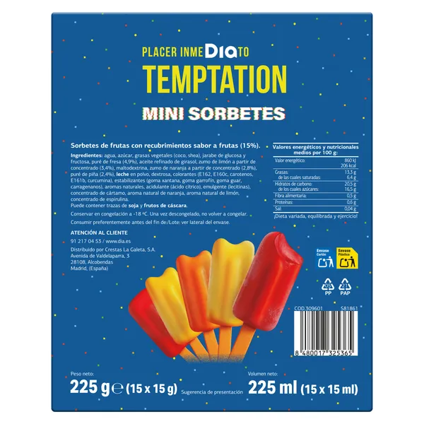 Mini sorbetes Dia Temptation 5 x 75 g 4