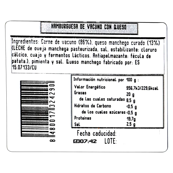 Burger Maestra golden cheese Selección de Dia 150 g 4