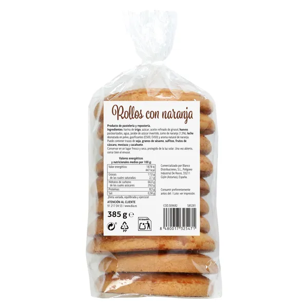Rollos de naranja El Molino de Dia 385 g 3