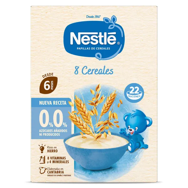 Papilla de 8 cereales doble 0% Nestlé 330 g 2