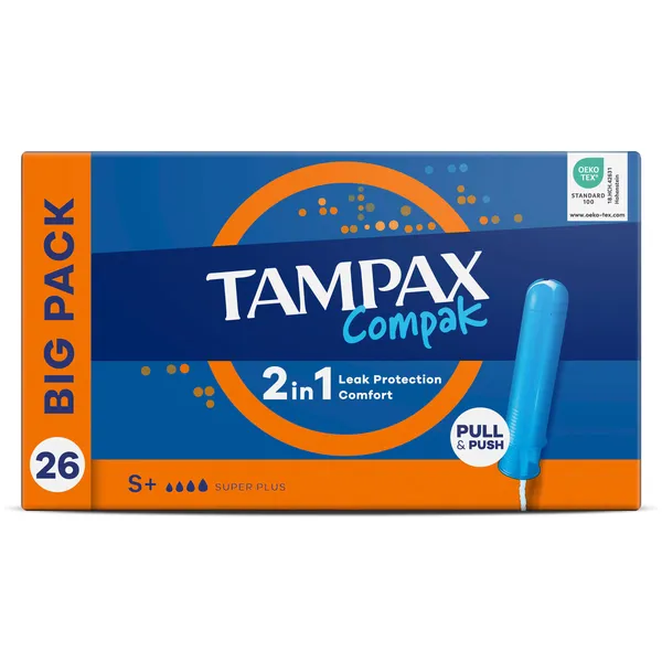 Tampón compak super plus Tampax caja 26 unidades 2