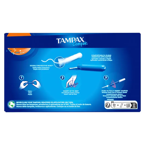 Tampón compak super plus Tampax caja 26 unidades 4
