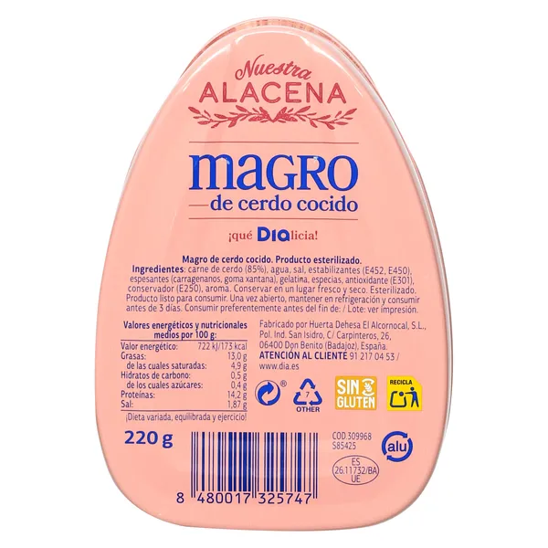 Magro de cerdo Dia Nuestra Alacena 220 g 4