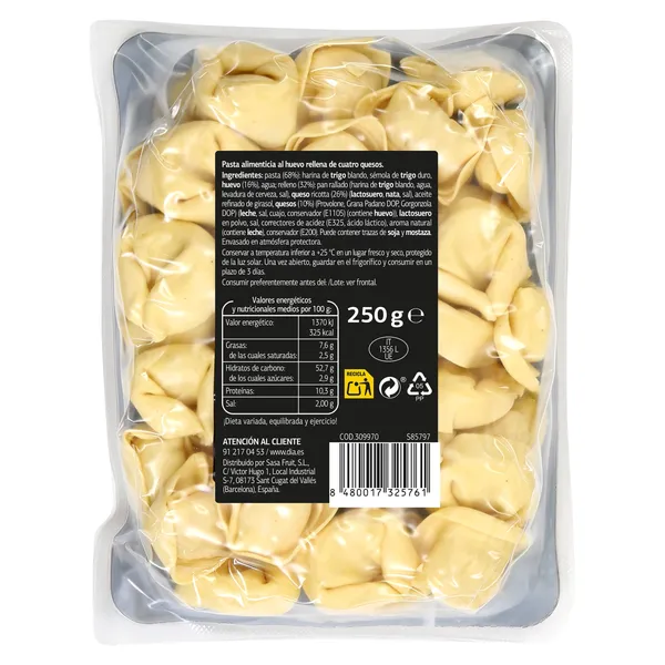 Tortelloni 4 quesos Dia Al Diante 250 g 4