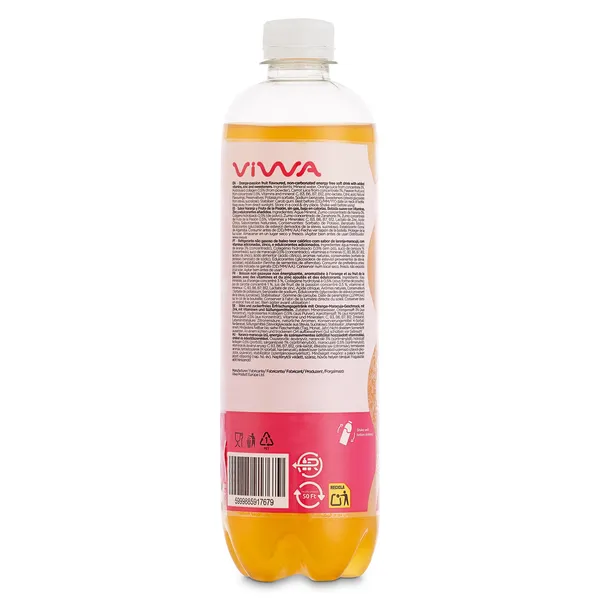 Bebida refrescante con vitaminas sabor naranja Body Pro Viwa botella 600 ml 3