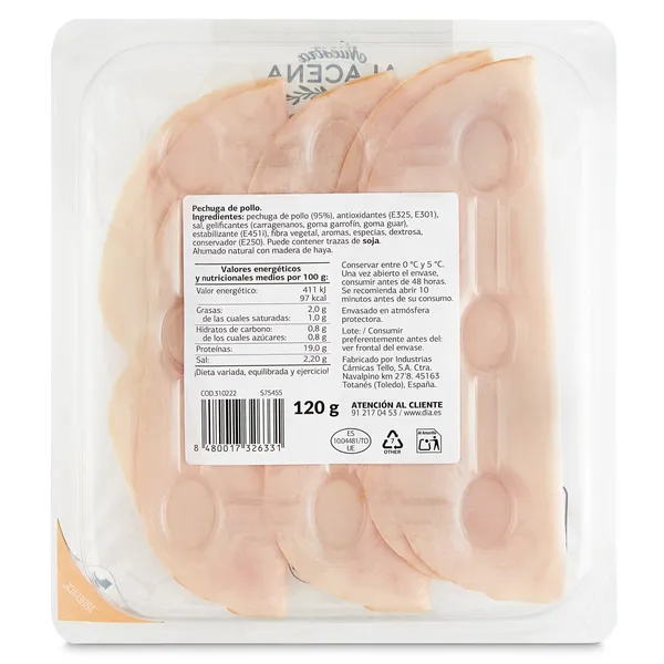 Pechuga de pollo 95% Dia Nuestra Alacena 120 g 3